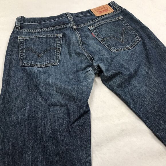 Y2K LEVIS 527 Low Boot Cut Jeans Men 34x34 Distress Denim Blue Cowboy Western - Picture 9 of 16